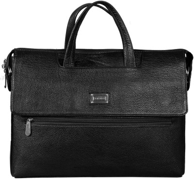 

Scharf Genuine Leather Shoulder Carrycase Bag Messenger Bag(Black, 12 L)