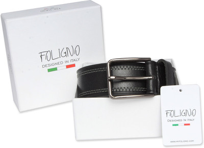 

FOLIGNO Men Casual Black Genuine Leather Belt