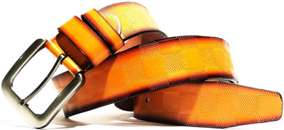 

LAER Men & Women Formal Tan Genuine Leather Belt