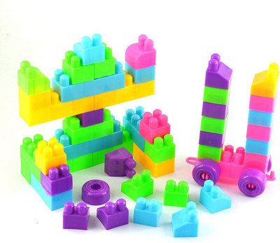 CHANNEL2OYS Building Blocks DIY Toy Building Bricks for Kids 40 pc Buy 1+ GET 1 Free Multicolor CHANNEL2OYS Blocks Building Sets