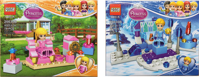 

Tickles Princess Puzzles Block Set Learning Toy 75 pcs for Kids Set of 2 6 Years Plus(Multicolor)
