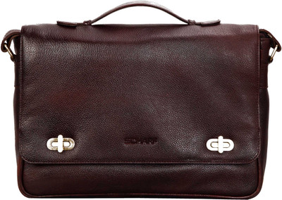 

SCHARF briefcase Medium Briefcase - For Men & Women(Brown)