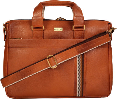 

SCHARF Christ Jackman - Gift Of A Father 15.6" Laptop - Macbook Shoulder Messenger Bag Medium Briefcase - For Men & Women(Tan)