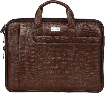 

SCHARF Robin Taylor - Sleeve a Message 15.6" Laptop - Macbook Shoulder Messenger Bag Medium Briefcase - For Men(Brown)