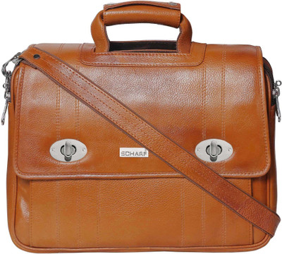 

SCHARF briefcase Medium Briefcase - For Men & Women(Tan)