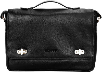

SCHARF briefcase Medium Briefcase - For Men & Women(Black)