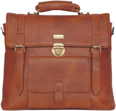 

SCHARF Harvey Dent - Long Day To Go 15.6" Laptop - Macbook Shoulder Messenger Bag Medium Briefcase - For Men & Women(Tan)
