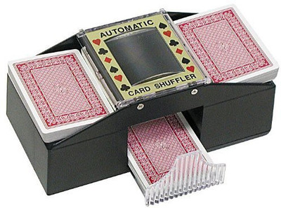 BISMAADH CARD SHUFFLER/ AUTOMATIC 2 PLAYING CARD SHUFLER/ PLAYING CARD ACCESSORY(Black)