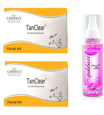 

TheTopNotch Gulabari Rose Glow Cleanser & Cheryl Tan Clear Facial Kit Pack of 2 (50 Gm)(Set of 3)