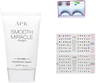 

SIRF TUM 7 SIRF TUM 7EYELASHES, ROOP NIKHAR BINDI, SMOOTH MIRACLE PRIMER OIL FREE NO - PK 38 SET 3(Set of 3)