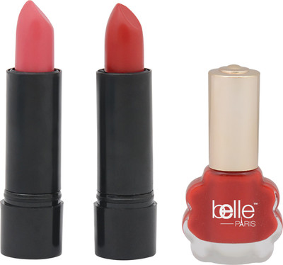 

Belle PACK OF 2 NAIL PAINTS AND A LIPSTICK(Set of 3)