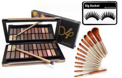 

BIG BASKET Eyelashes, Naked4 Eyeshadow Palette & Brush Set(Set of 3)