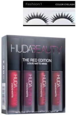 

FASHION 1 COMBO SETS LUQUID MATTE LIPSTICK AND EYELASH(Set of 5)