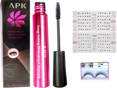 

SIRF TUM 7 SIRF TUM 7EYELASHES,ROOP NIKHAR BINDI,APK WATERPROOF LONG LASTING MASCARA PK -42 SET 3(Set of 3)