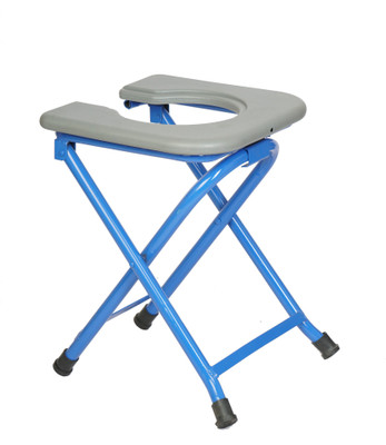 Orthtex Commode Chair(Grey, Blue)