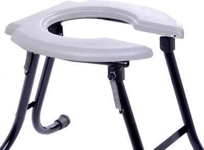 

Hashtag COMMODE_STOOL_ROUND_GREY Commode Shower Chair(Grey, Black)