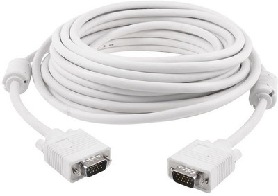 

Global vision 5 meter White VGA Cable(Compatible with Mobile, Laptop, Tablet, Mp3, Gaming Device, White)