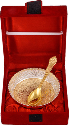 

G S Museum Silver Plated, Gold Plated Decorative Platter(Multicolor, Pack of 2)