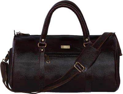 

SCHARF Max Drift - Won Du fful Genuine Leather Duffle Cum Gym Bag Travel Duffel Bag(Brown)