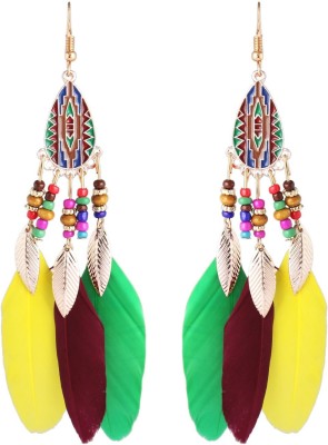 the jewelbox Feather Brass Drops & Danglers