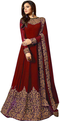 Ethnic Yard Anarkali Gown(Maroon) Flipkart