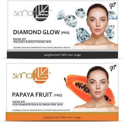 

Skinatura Diamond Glow + Papaya Fruit Facial Kit 115 g(Set of 2)