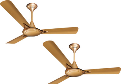 

orion Highspeed Glossy Verito Satin Gold Pack of 2pc 3 Blade Ceiling Fan(Gold, Pack of 2)