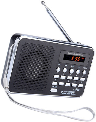 

CRETO L-938 Fm Radio Mp3 Audio Player Support USB pen-drive , aux and memory card FM Radio(Black)