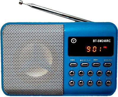 

OYD Latest Series BT246 Fm Radio with Digital sound and Display support recording , usb pendrive, aux in FM Radio(Blue)