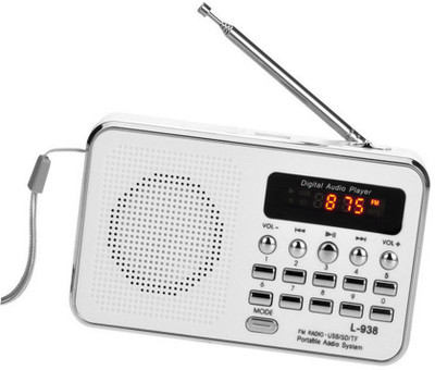 

CRETO L-938 Digital Fm Radio Mp3 Music Player Support USB pen-drive , aux and memory card FM Radio(White)