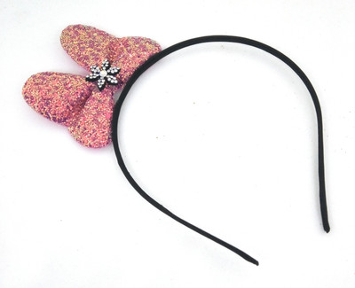 

SKD Glitter Sparkels Hairband Big Bow Headband Hair Accessories for Baby Girls/Women Head Band(Pink)