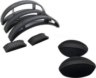 

JAMPAK Set Of Hair Puff Volumizer , Banana Bumpits (black color) 7pcs bp-07 medium Hair Volumizer etc(7 g)