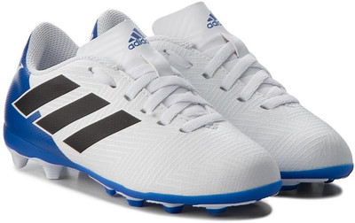 

ADIDAS Boys Lace Football Shoes(White, Ftwr white / core black / football blue
