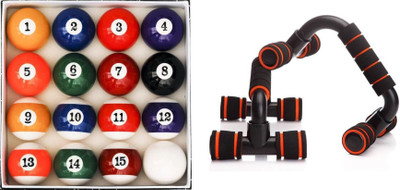 

Lord 16 Multi color Pool Balls + Adjustable Push Up bar Gym & Fitness Kit