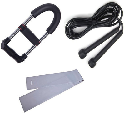 

Krazy Fitness Power Wrist Forearm Flexor + Speed Skipping Rope + Latex Theraband Gym & Fitness Kit