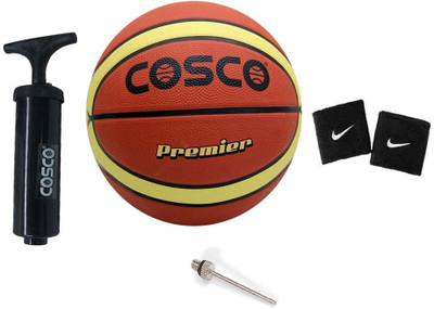 

Cosco Premier Basketball ( Size-6 ) with Pump, 2 Band Basketball Kit