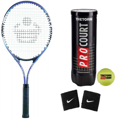 

Cosco Max Power ( Senior Size ) Tennis Racquet ( Color on Availability) with Tennis Ball " Tretorn Pro Court " 2 Band Tennis Kit