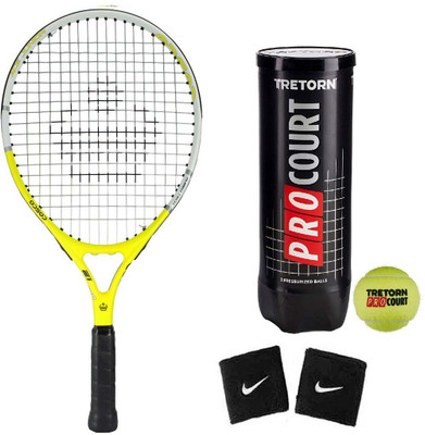 

Cosco Ace 21 ( Junior Size ) ( Age Group 4 to 6 Years ) Tennis Racquet ( Color on Availability) with Tennis Ball " Tretorn Pro Court " 2 Band Tennis Kit