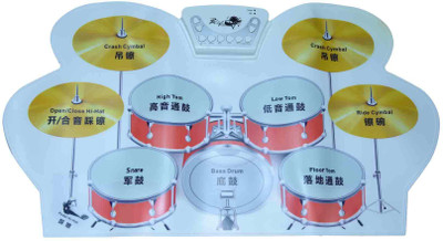 

Healing Crystals India Eoncore Portable Mini USB Interface Kids Silicon Foldable Electronic Roll up Digital Drum Pad Kit with Drum Stick(Multicolor)