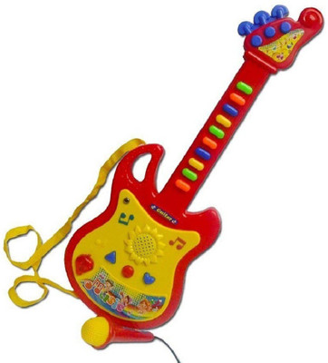

Bluwings Kids Musical Guitar With Mic For Kids(Red)