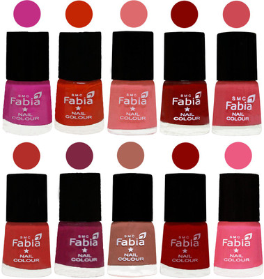 

FABIA Matte Nail Polish Combo/Multicolor Nail Polish/Mix Color/Combo Color Set of 10pcs(6ml each) 110201966 Pink Pink-Fire Orange-Baby Pink-Bold Red-Strawberry-Candy Orange-Dark Magenta-Coral-Red-Shock Pink Light(Pack of 10)