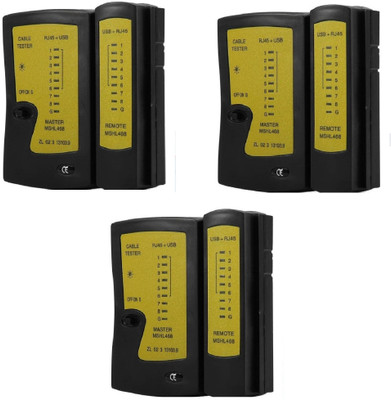 

Teratech (Pack of 3) RJ45 Network Wire LAN Tester, Cable Tester Network Interface Card(Yellow)