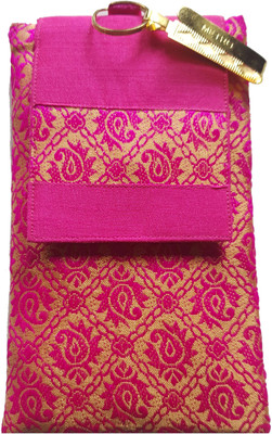 

Mahadev Exports Mobile pouch with zip behind Mobile Pouch(Pink)