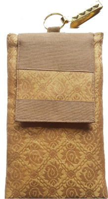 

Mahadev Exports Mobile pouch with zip behind Mobile Pouch(Gold)