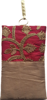 

Mahadev Exports Mobile pouch with zip behind Mobile Pouch(Gold)