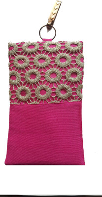 

Mahadev Exports Mobile pouch with zip behind Mobile Pouch(Pink)