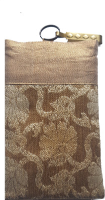 

Mahadev Exports Mobile pouch with zip behind Mobile Pouch(Gold)