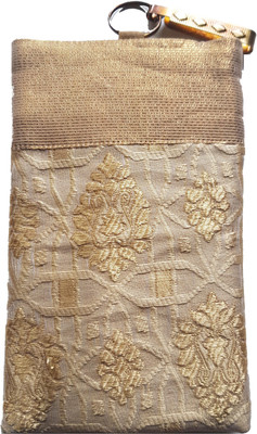 

Mahadev Exports Mobile pouch with zip behind Mobile Pouch(Gold)