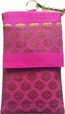 

Mahadev Exports Mobile pouch with zip behind Mobile Pouch(Pink)