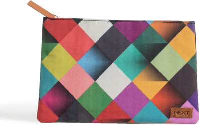 

Next Colourful Ubrik Checker Pattern Small Handbags/Pouch, 9Inch*1Inch*6Inch, Made of Cotton Canvas Pouch(Multicolor)